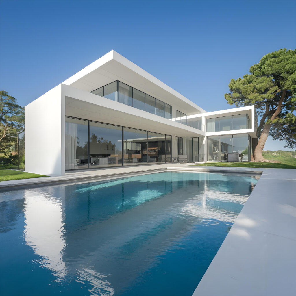 Kayseri Betonarme Havuz modern luxury villa with pool